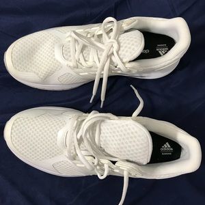 Adidas white shoes with cloudfoam